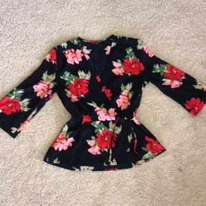 Topshop Wrap Tie Top